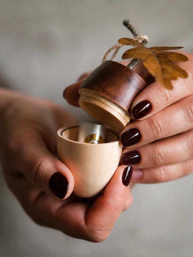 Thanks for helping me grow wooden acorn teacher gift