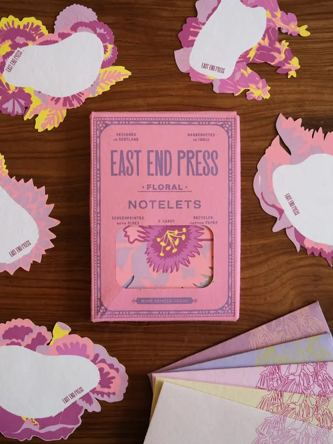 Floral Notecards (Pack Of 5)