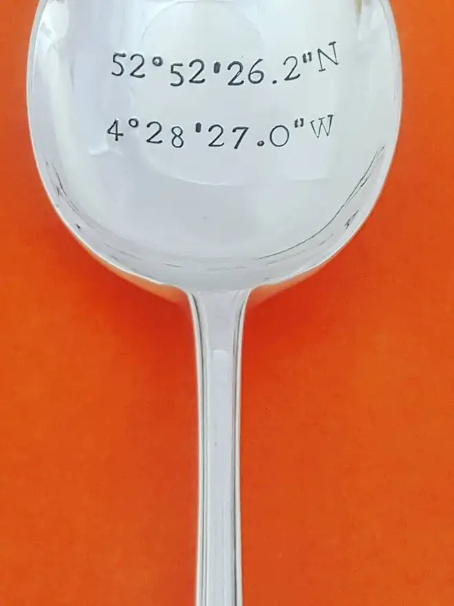 Personalised Coordinates Vintage Love Spoon