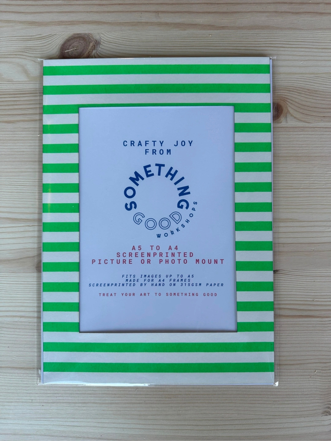 Thin Striped Screen Printed A6 / A5 / A4 Photo Mount