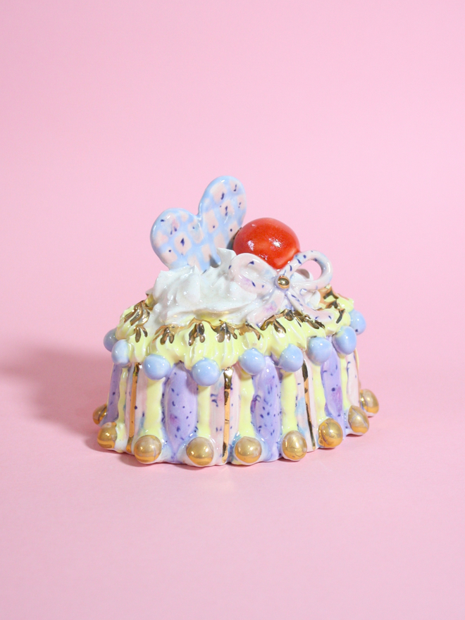 Sherbet Delight Ceramic Cake Sculpture
