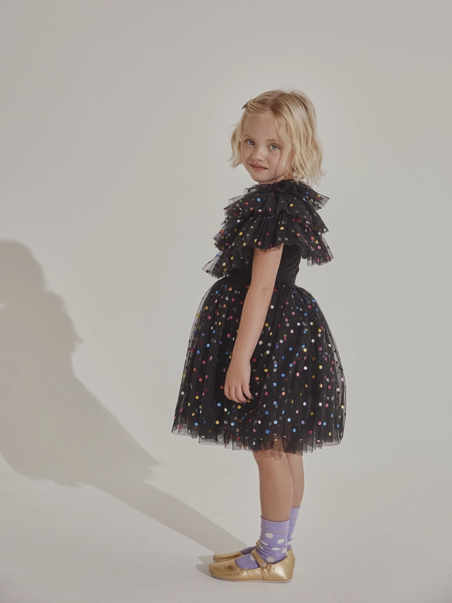 black spot dress girls