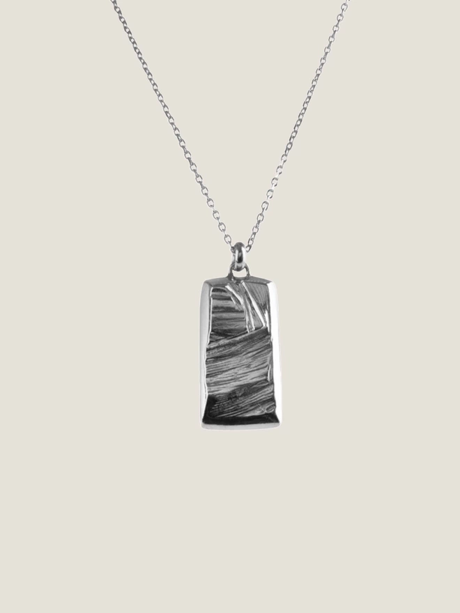 sterling silver hand carved wax cast necklace