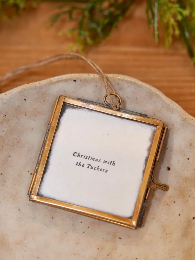 Personalised family Christmas tree decoration