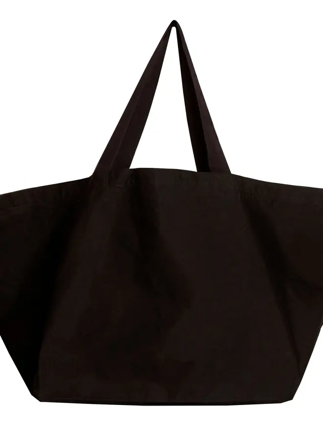 Black Contents Oversized Tote Bag