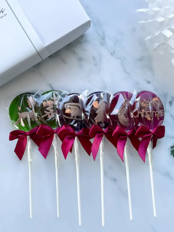 Jewel Colour Christmas Lollipop Set