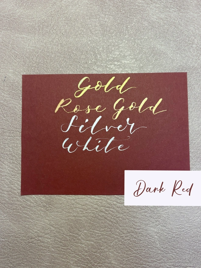 Dark Red Ink Options