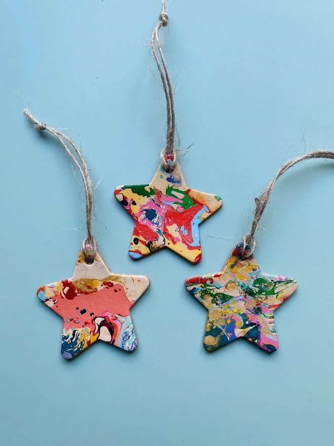 Marbled Christmas star decoration