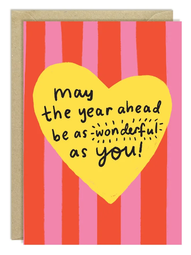 'May The Year Ahead Be As Wonderful As You' Christmas Card
