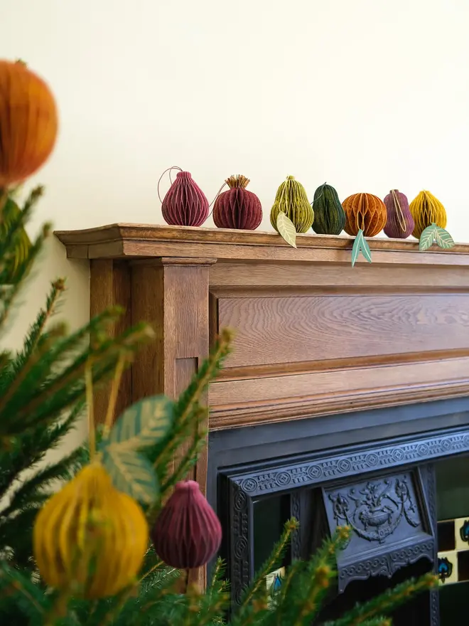 Fig Honeycomb Ornament (Set Of 6)