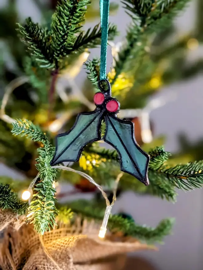 Stained Glass Christmas Tree Decorations (Set Of 3)