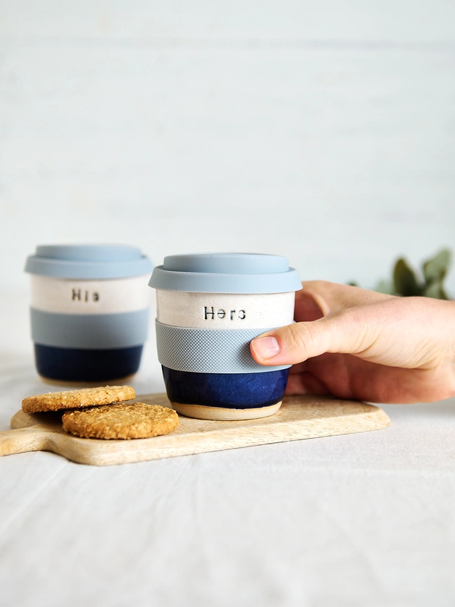 his and hers ceramic mug