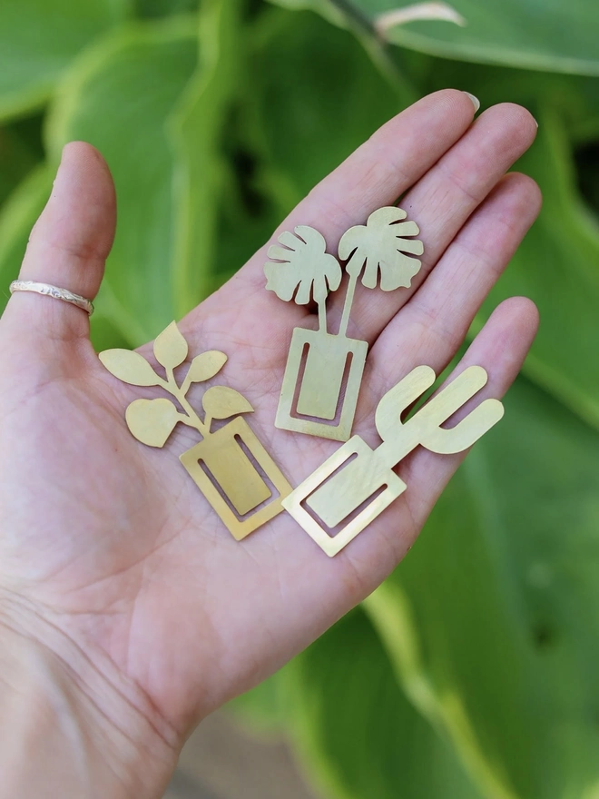 Brass Houseplant Bookmark