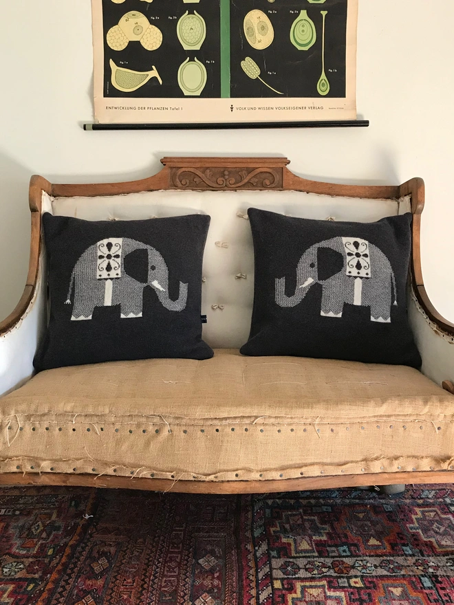 Elephant Cushion Pair