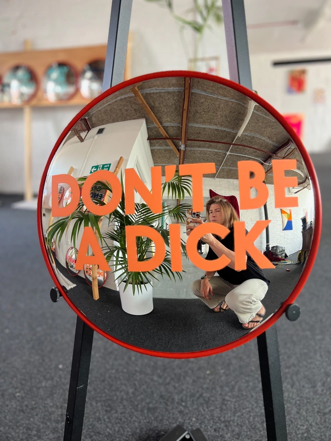 Convex painted mirror don't be a dick