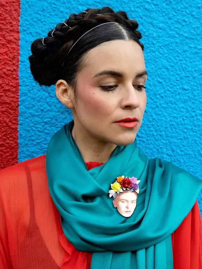 Frida Kahlo Portrait Brooch