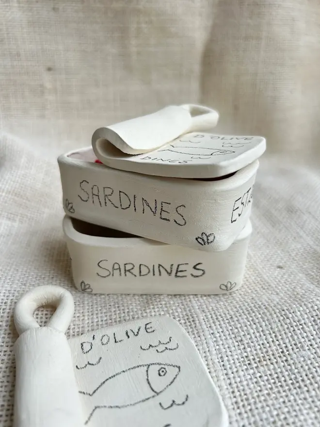 Sardine Matchstick Box Stacked