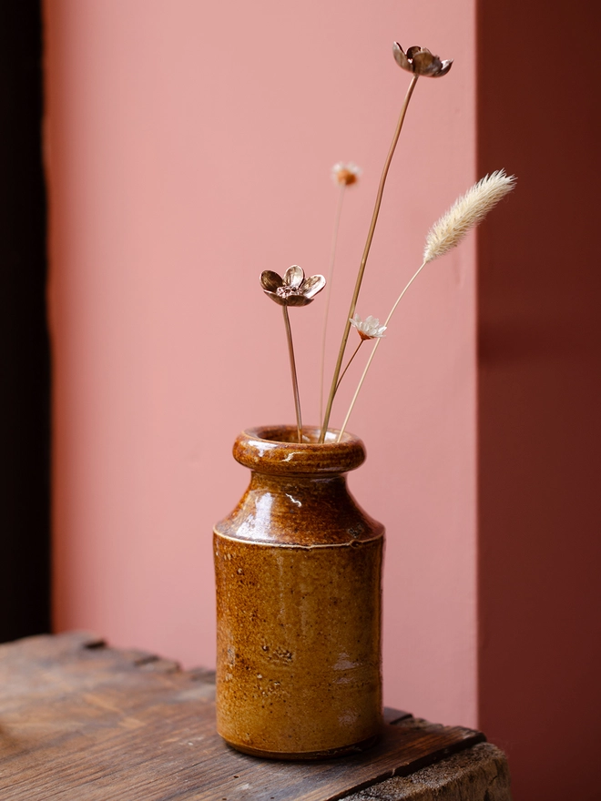 Handmade Brass Buttercup Stem By Ellenlou