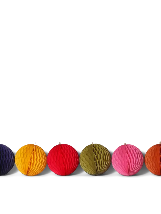 Honeycomb Ball Festive (Set Of 6)