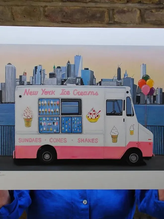 New York Ice Cream Truck Fine Art Print