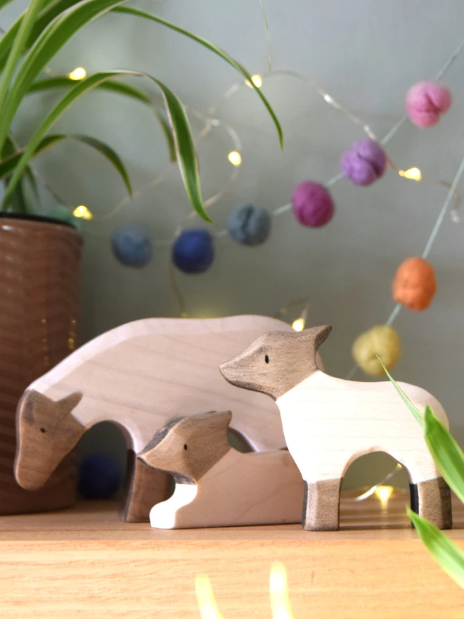  Wooden Sheep Toy 