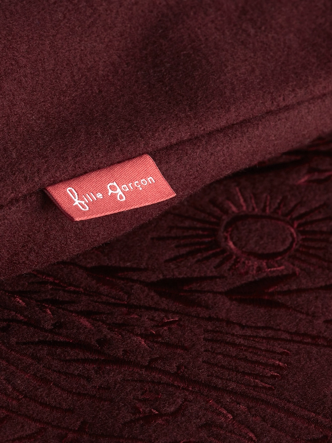 Wild & Free Wool & Leather Maroon Jacket 