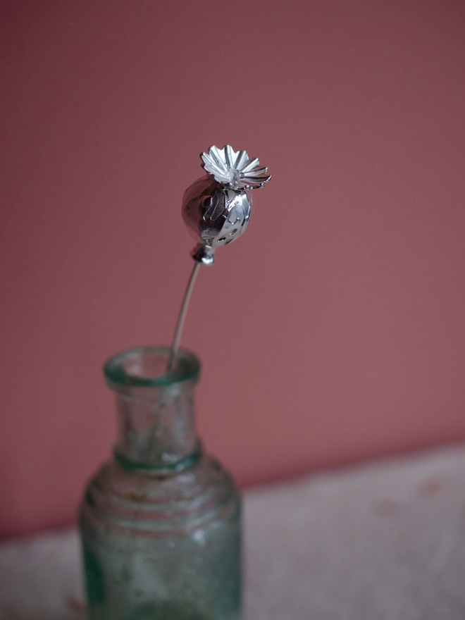 Handmade Poppy Seed Head Stem By Ellenlou