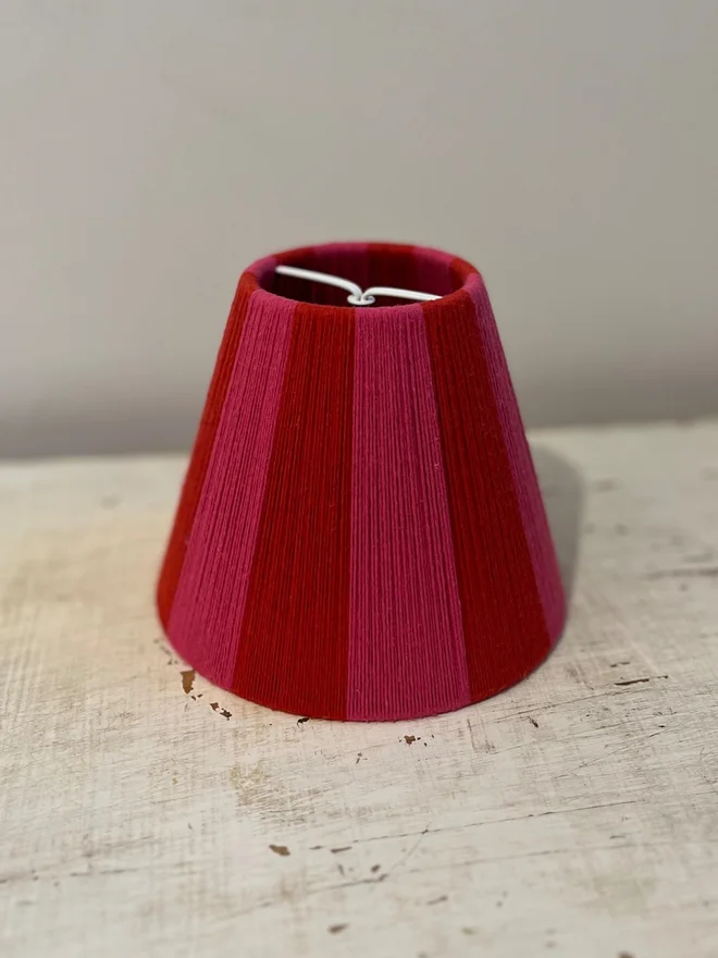 Crush The Clashing Red & Pink Stripe String Lampshade