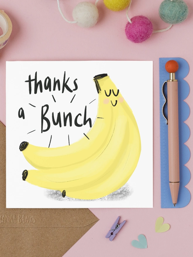 Thanks a Bunch Thank You Card
