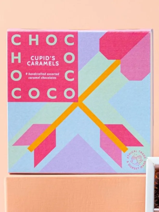 Box of 9 ‘Cupid’s Caramels’ Caramel Chocolates