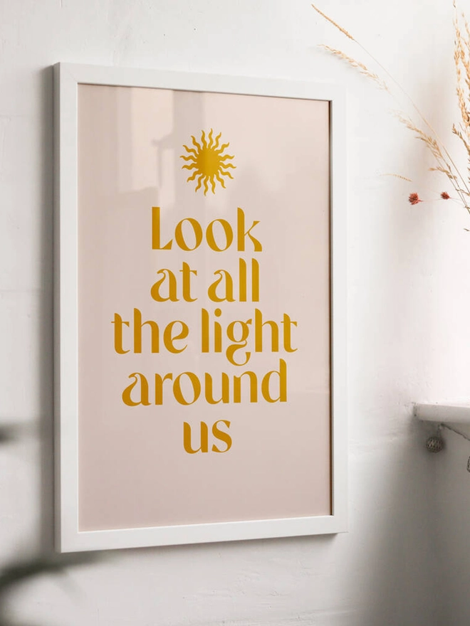 Look At All the Light Around Us Fine Art Print by Roam Home Co