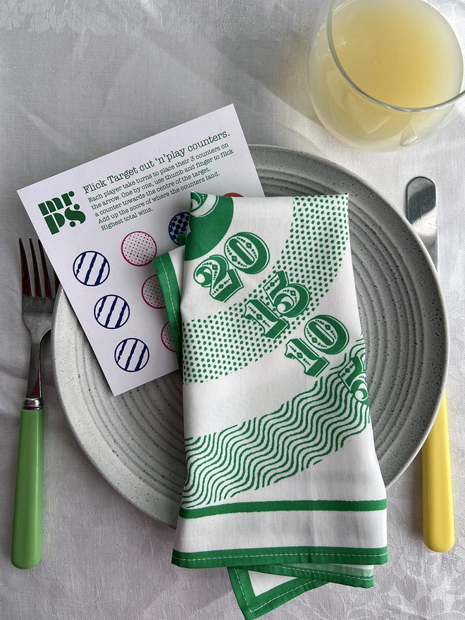 Target table napkin on a spring setting 