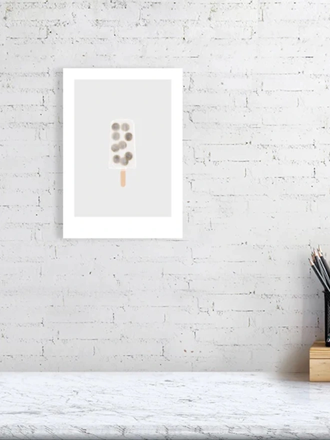 One Pound Coin Ice Lolly Giclée Print