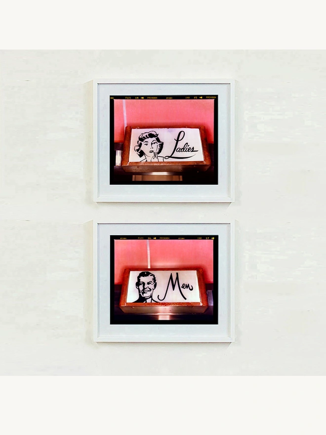 Ladies and Men Typography Photography Art Print Framed in White