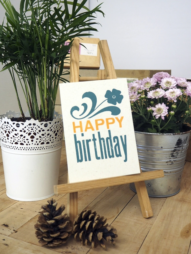 Happy Birthday Letterpress Greetings Card