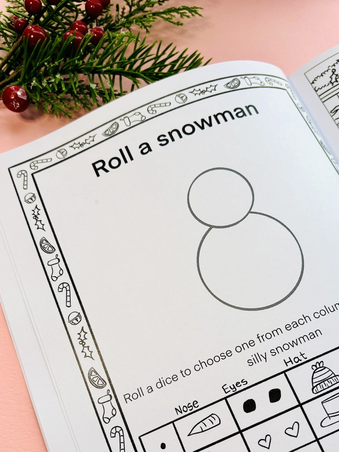 Festive puzzle in a kids Christmas activity book. Ideal for stocking fillers