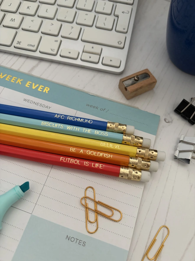 Ted Lasso Inspired Set of 5 HB Pencils