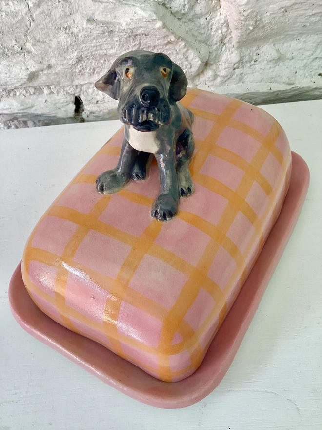 Pattern option- pink and orange gingham
