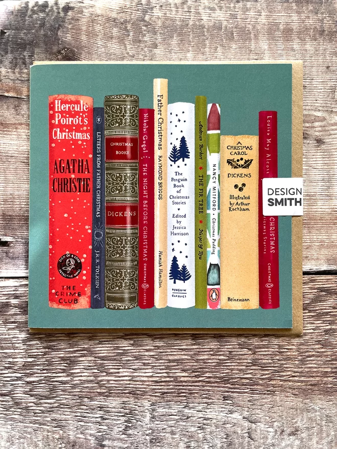 Christmas fiction book card