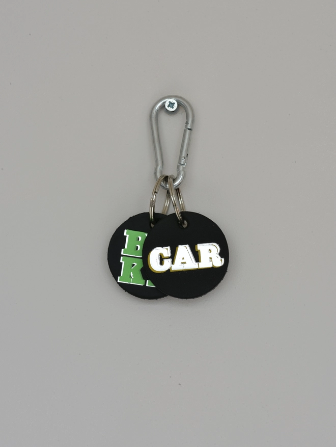 car and bike keyrings