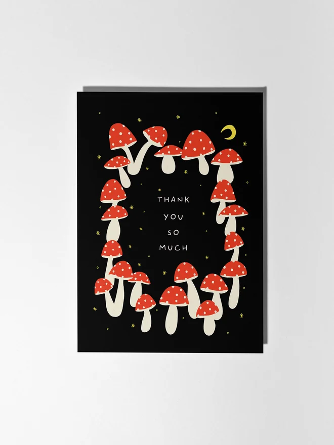 'Thank You So Much' Mushroom Thank You Card