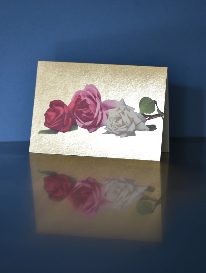 red roses card