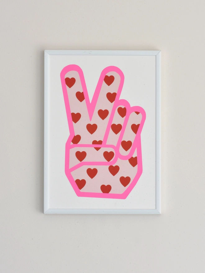 peace hearts print