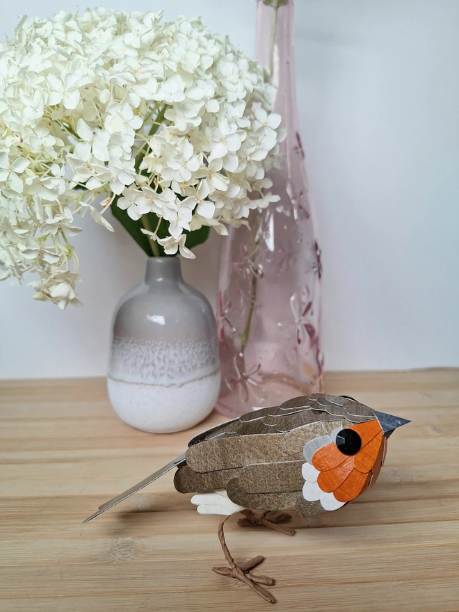 robin standing sculpture