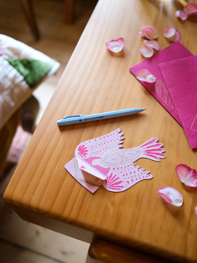 Love letter bird greeting card