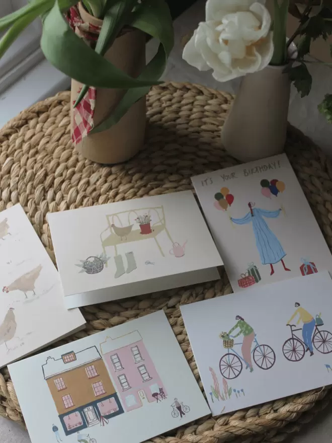 joyful, illustrated greetings cards 