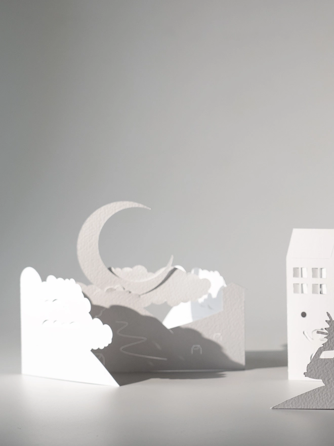 paper christmas scene