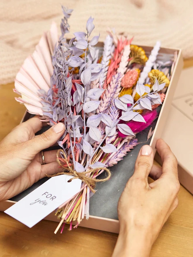 Dried Flowers Pastel Bouquet Letterbox Gift