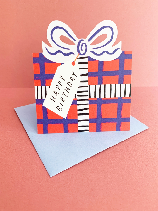 Birthday bow pop up birthday card by Kitty Kenda 