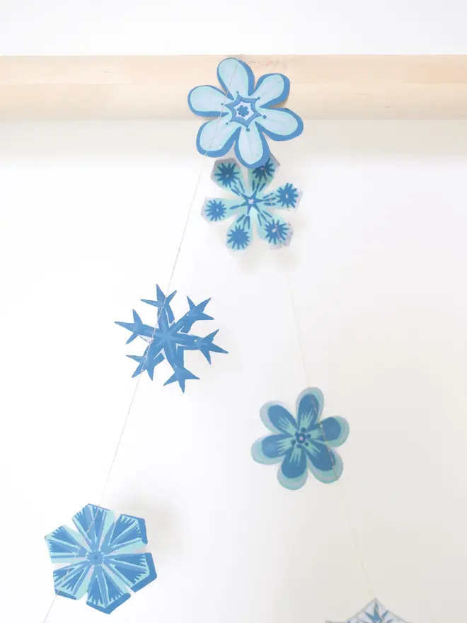  snowflake sewn garland